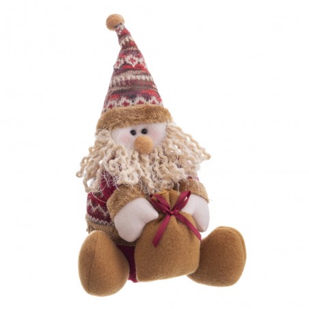 Babbo Natale seduto tessuto 22 cm