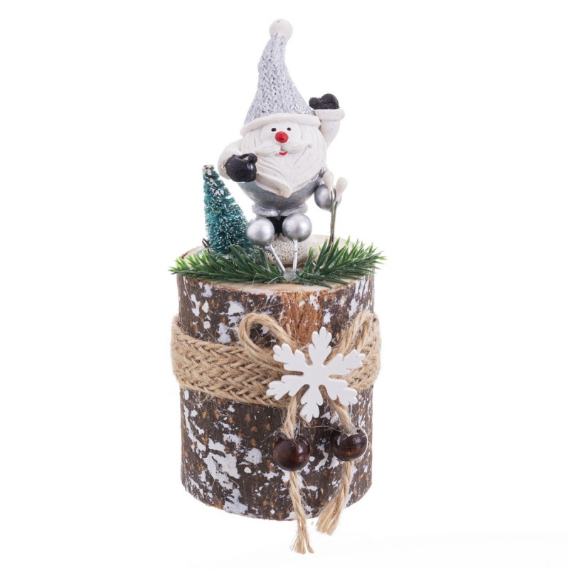 Tronco babbo natale legno 5 x 5 x 12 cm