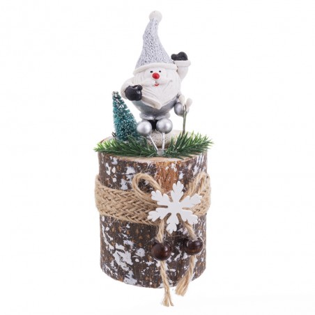 Tronco babbo natale legno 5 x 5 x 12 cm