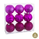 S 9 palle forme fucsia 6 x 6 x 6 cm