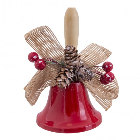 Campana con manico rosso 8 x 6 50 x 12 cm
