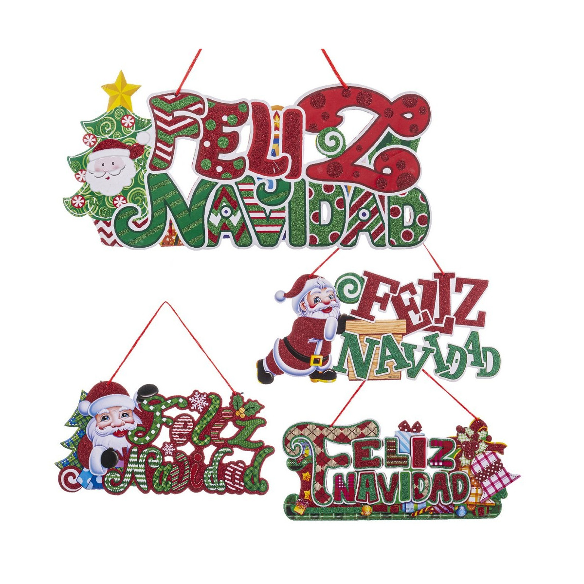 Pendaglio felice natale foam 41 x 18 cm