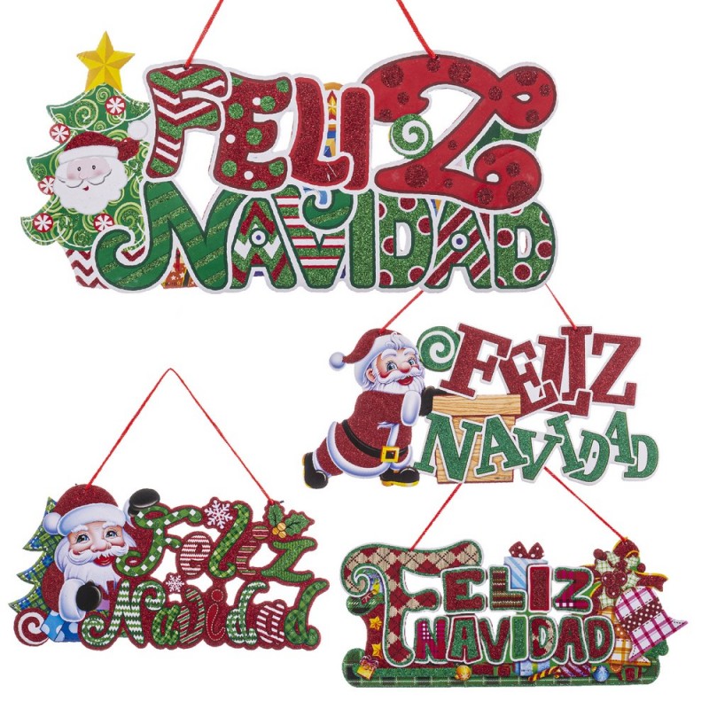 Pendaglio felice natale foam 41 x 18 cm