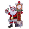 Babbo Natale con orologio in schiuma 55 x 75 cm