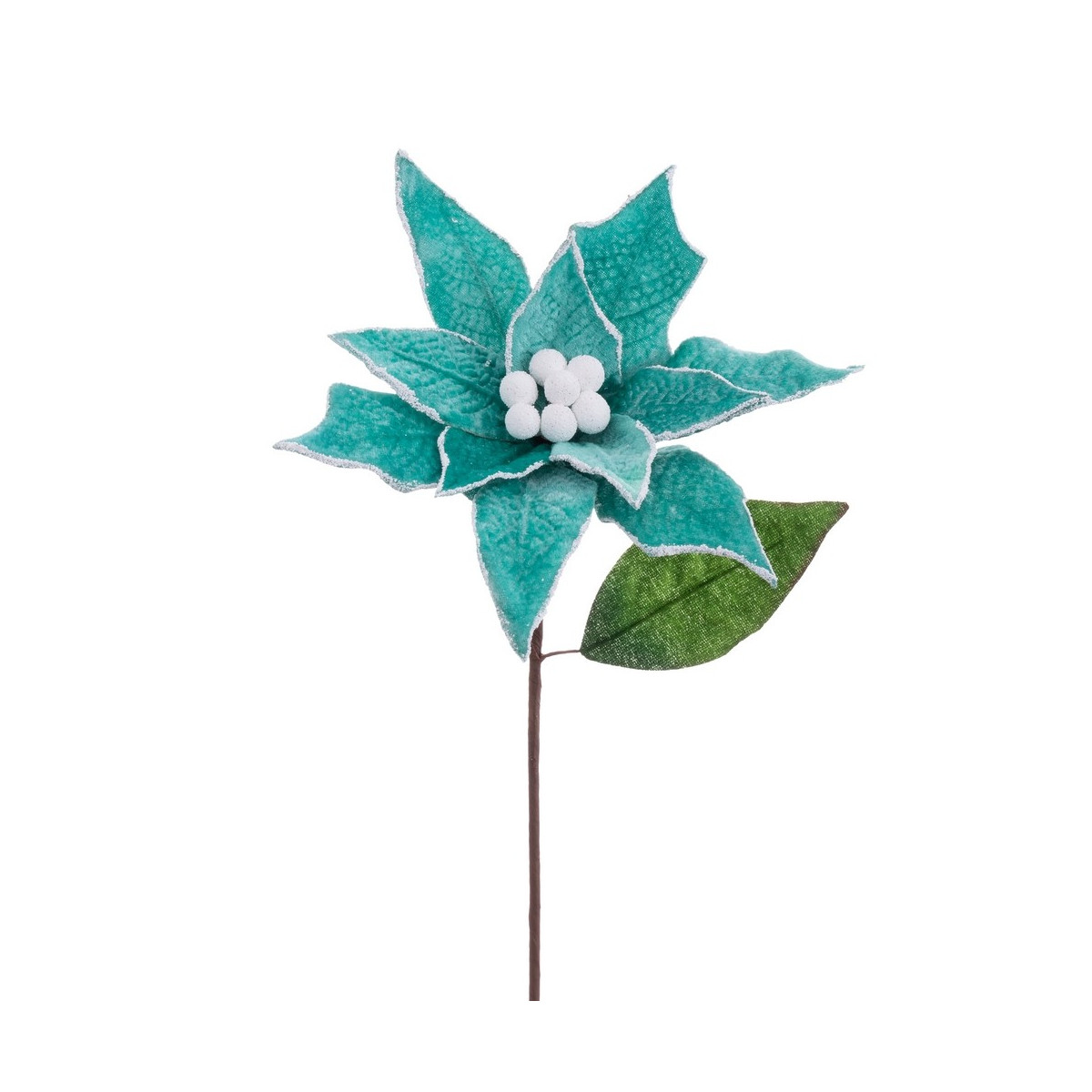 Bacchetta poinsettia tessuto turchese 22 x 34 cm