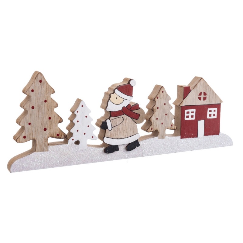 Base Babbo Natale casa legno 1,80 x 28 x 10,50 cm