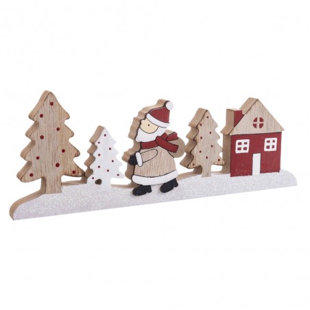 Base Babbo Natale casa legno 1,80 x 28 x 10,50 cm