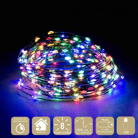 100 micro led 8 funzioni multicolore