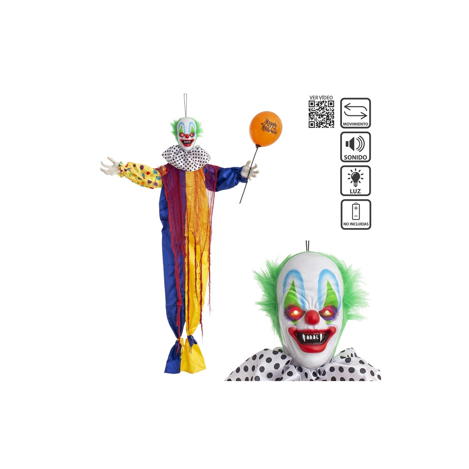 Clown luce suono e movimento 120 x 20 x 170 cm