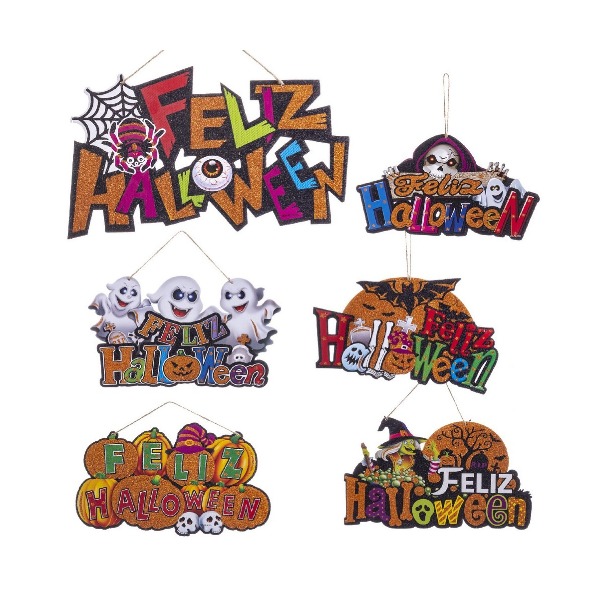 Poster happy halloween in schiuma 6 m 37 x 0 50 x 20 cm