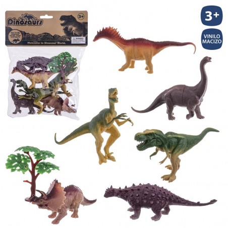 S 6 dinosauro con accessori vinile 16 cm