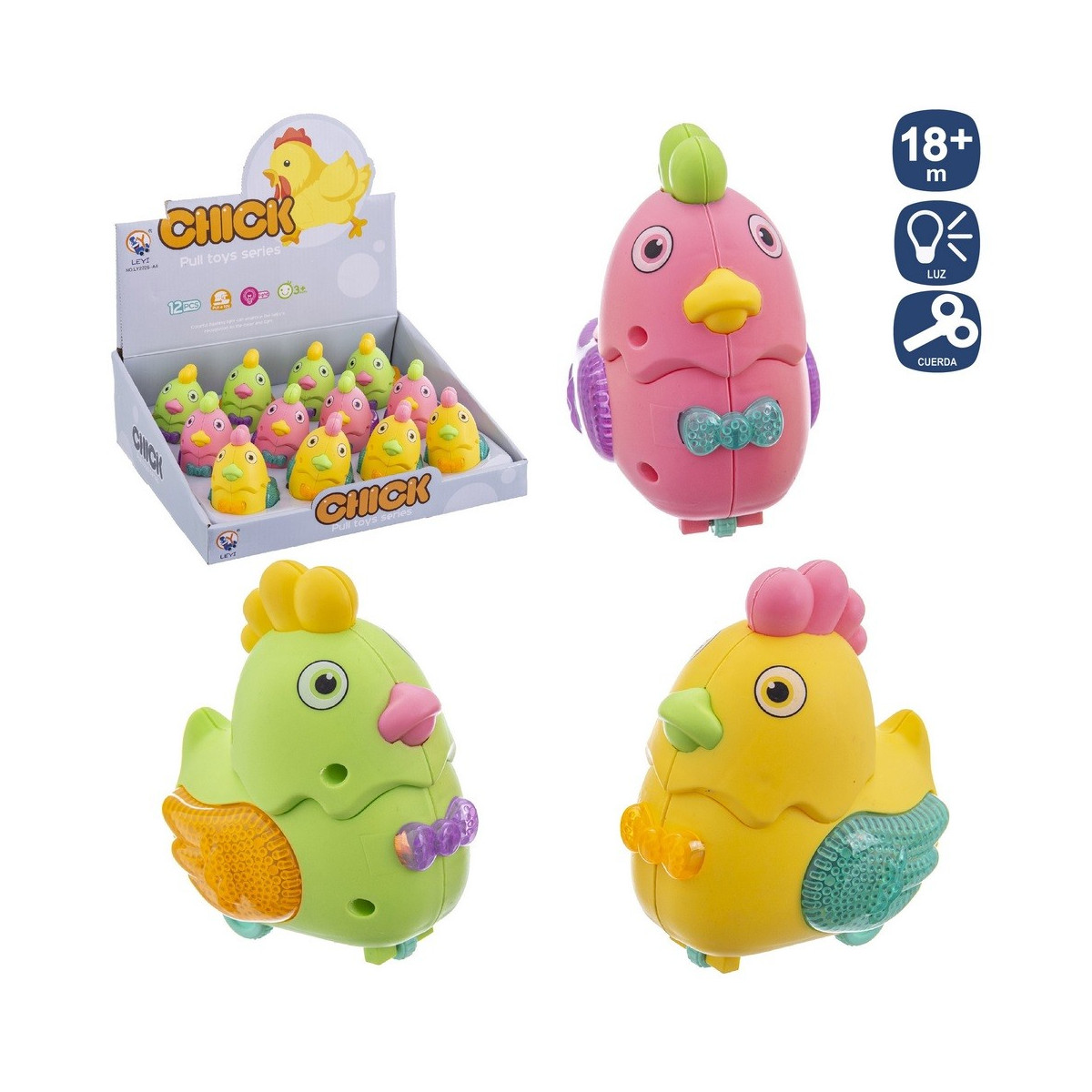 Gallina con luce 3 c 10 cm