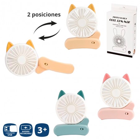 Ventilatore elettrico ricaricabile da tavolo 3 c 17 cm