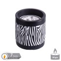 Candela base cemento profumata zebra 8 x 8 cm