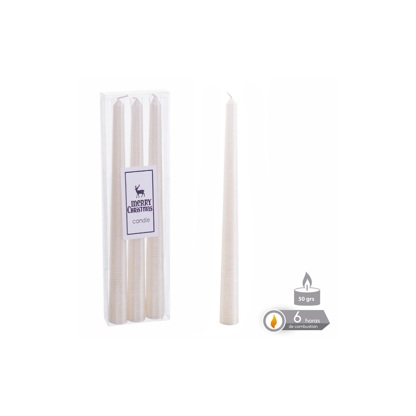 S 3 candela candelabro bianco madreperlato 1 80 x 25 cm