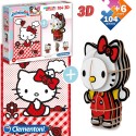 Puzzle 104 pz + figura 3d hello kitty