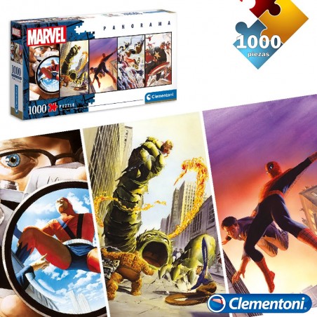 Puzzle 1.000 pezzi panoramico marvel hero
