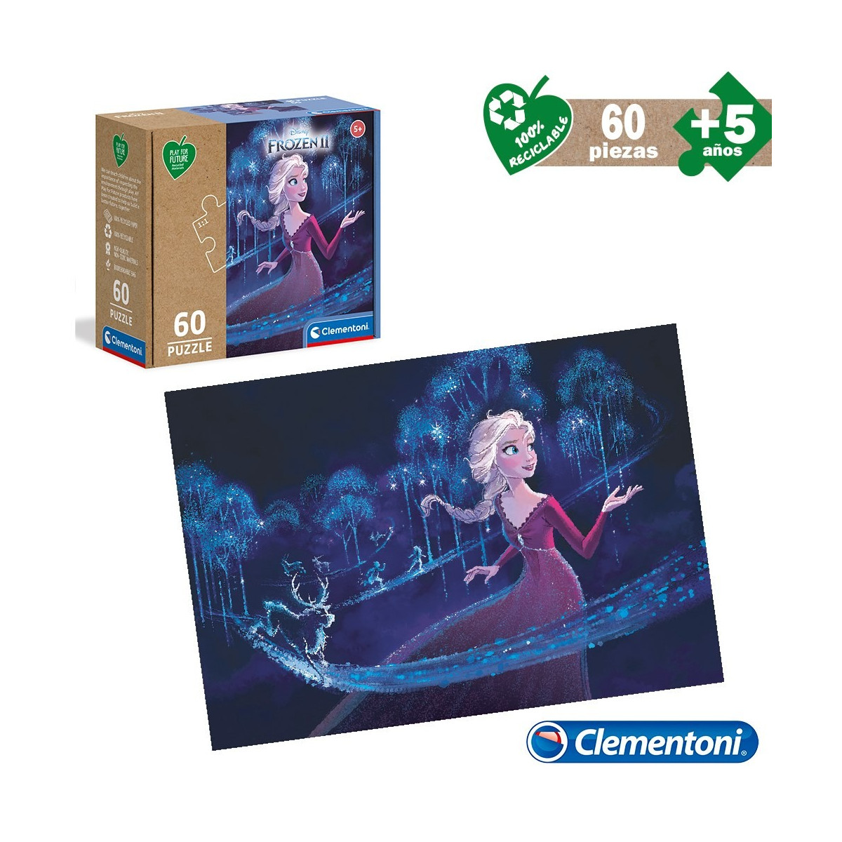 Puzzle 60 pezzi eco frozen ii