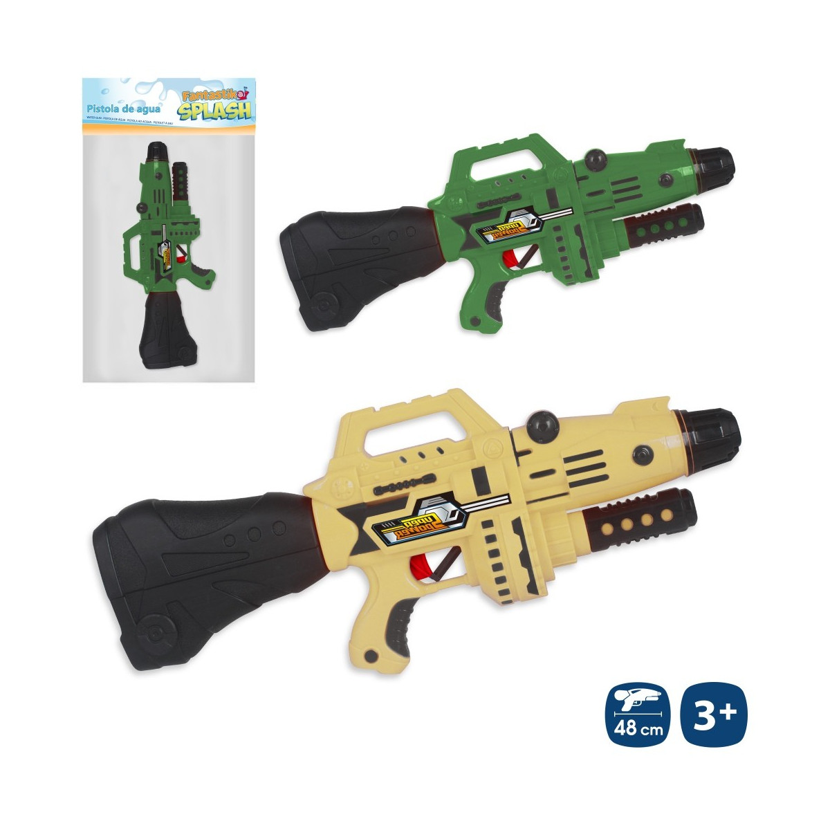 Pistola ad acqua con cebador 2 c 48 cm