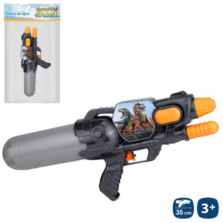 Pistola ad acqua dinosauri con accenditore 35 50 cm