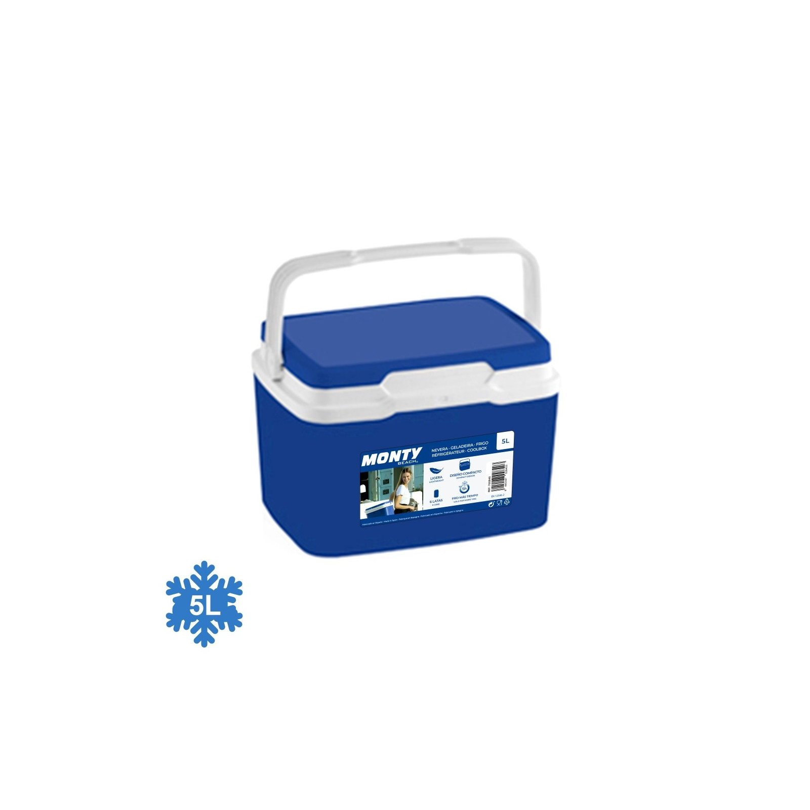 Cooler rigido 5 litri monty 19 x 22 x 29 cm