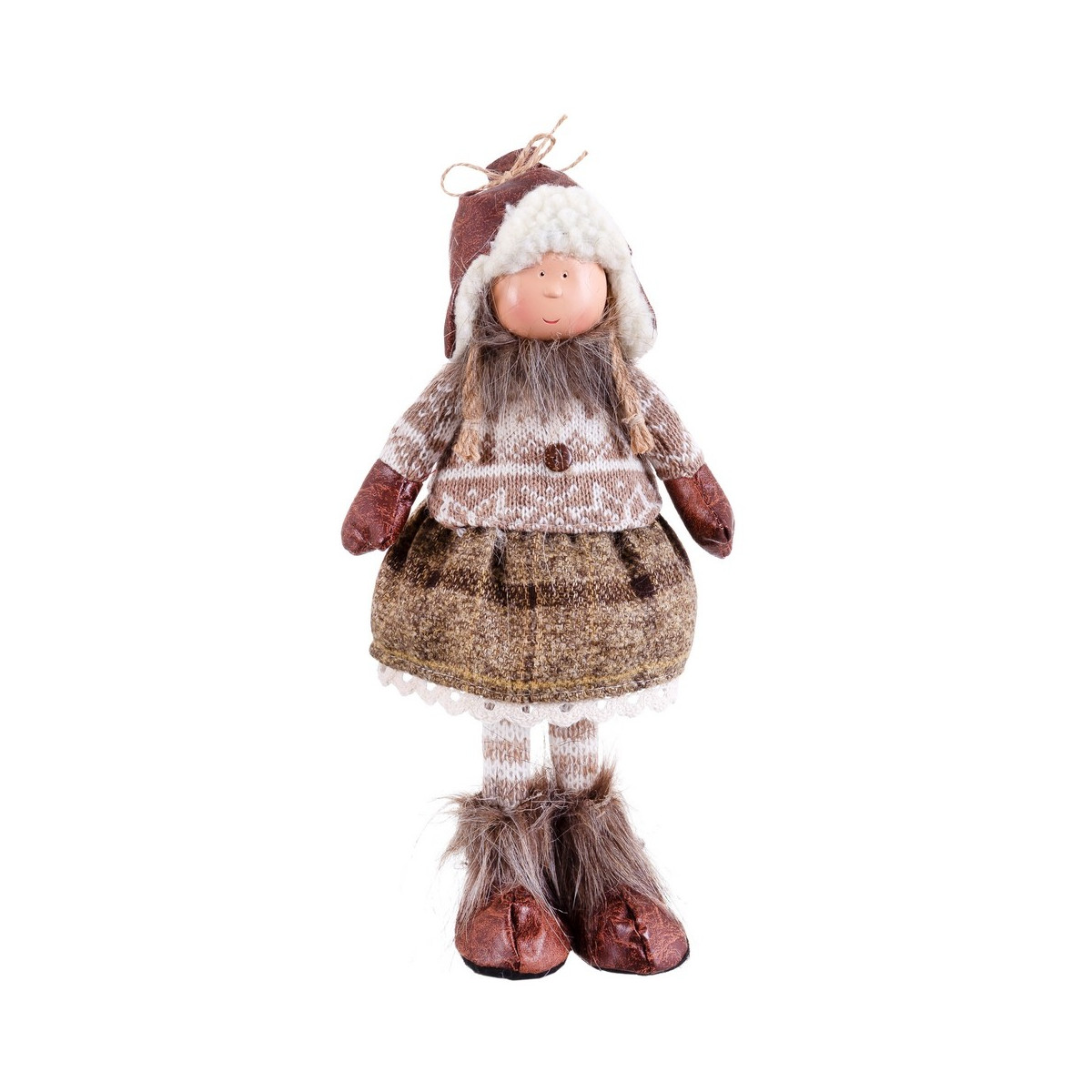 Bambola ragazze in piedi marrone 15,50 x 13 x 31 cm