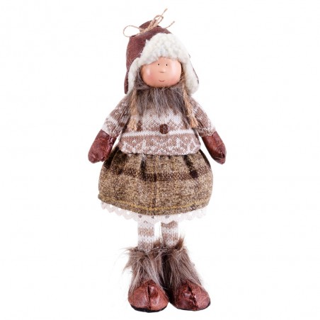 Bambola ragazze in piedi marrone 15,50 x 13 x 31 cm
