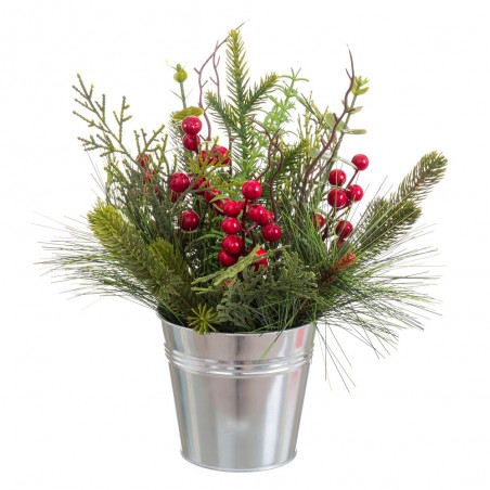 Vaso di agrifoglio con foglie 30 x 30 x 20 cm