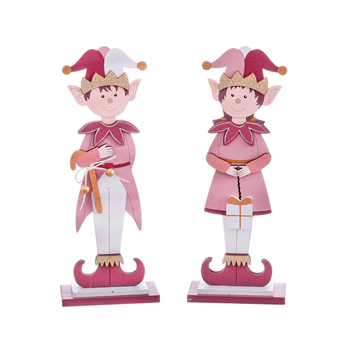 Figure elfiche in legno assortite