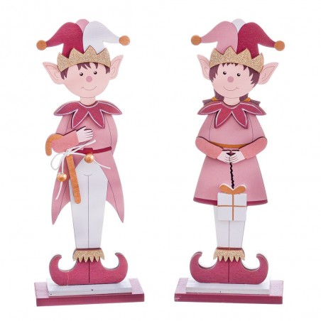 Figure elfiche in legno assortite