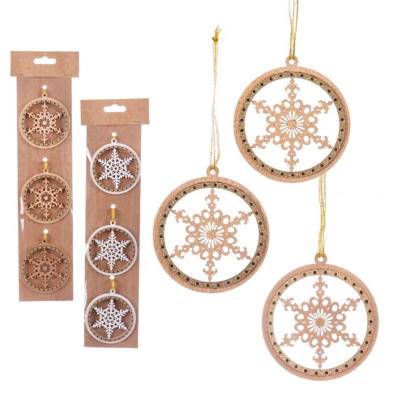 S 3 figure in legno ciondolo 2 m 10 x 10 cm