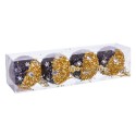 S 4 palline bits foam nero oro 7 x 7 x 7 cm