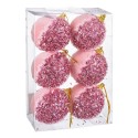 S 6 palline in schiuma rosa 6 x 6 x 6 cm