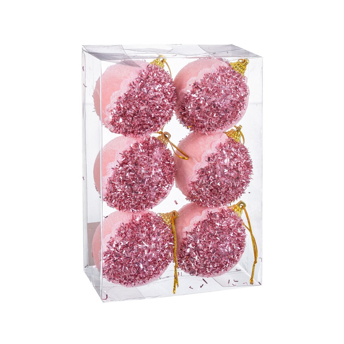 S 6 palline in schiuma rosa 6 x 6 x 6 cm