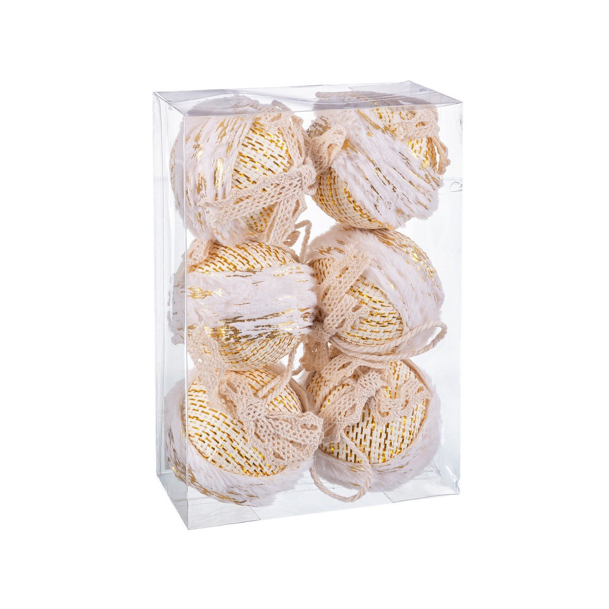S 6 palline cornice schiuma oro 6 x 6 x 6 cm
