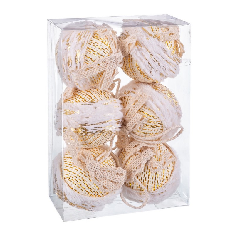 S 6 palline cornice schiuma oro 6 x 6 x 6 cm