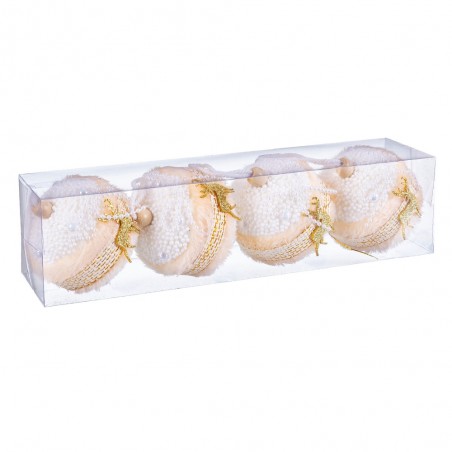 S 4 palle cervo foam oro 7 x 7 x 7 cm