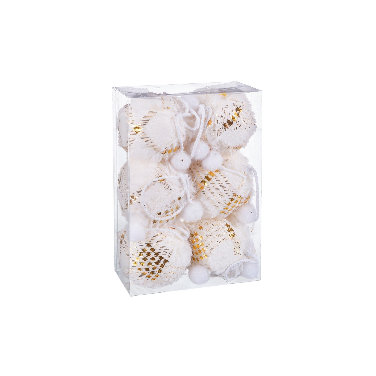 S 6 palline quadre in schiuma oro 6 x 6 x 6 cm