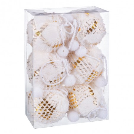 S 6 palline quadre in schiuma oro 6 x 6 x 6 cm