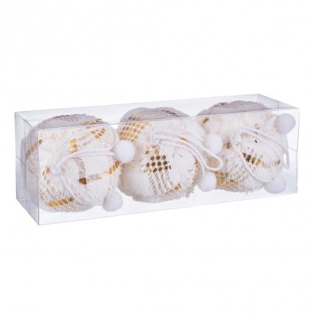 S 3 palline quadrate in foam oro 8 x 8 x 8 cm