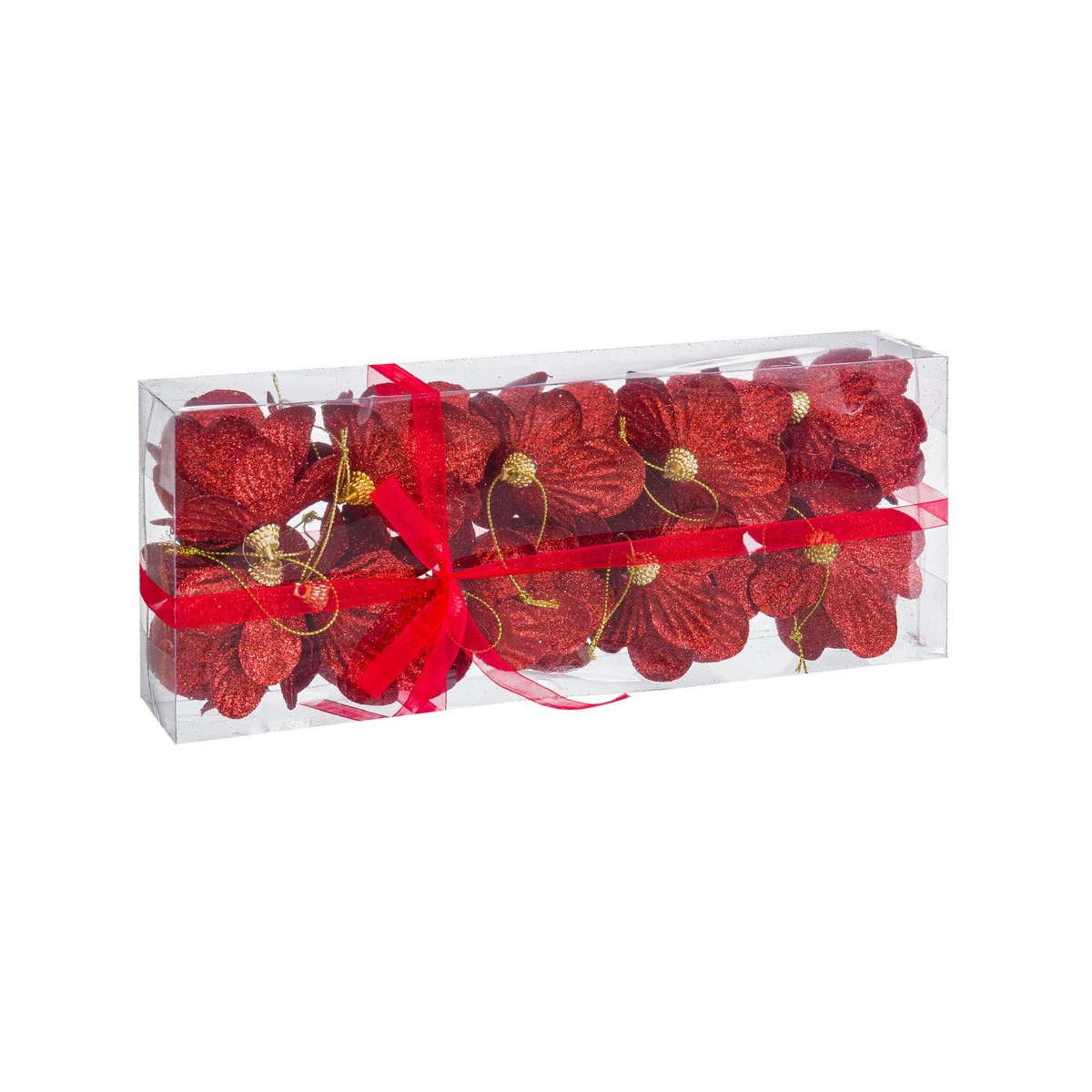 S 10 palline ananas foam rosso 6 x 6 x 6 cm