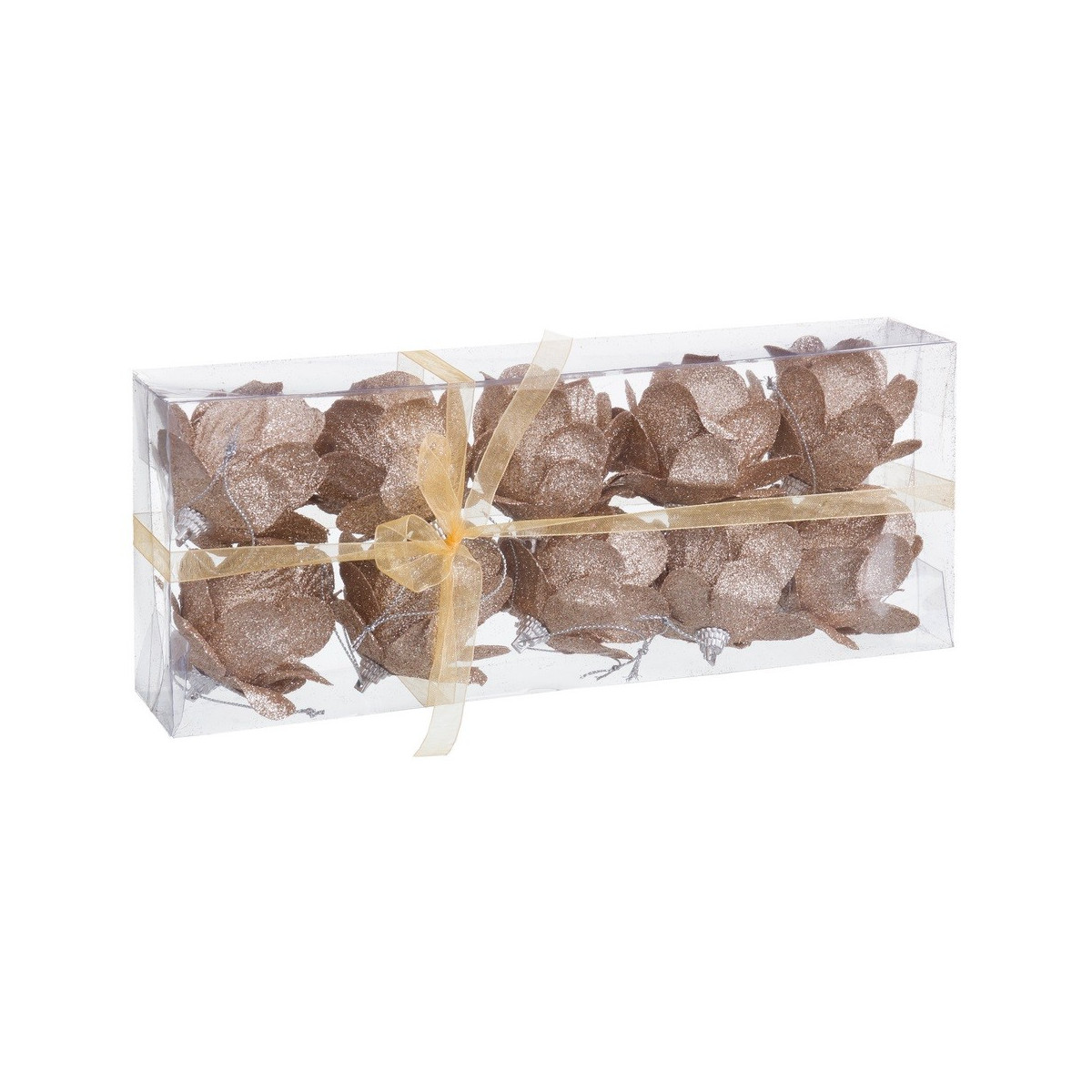 10 palline ananas foam oro 6 x 6 x 6 cm