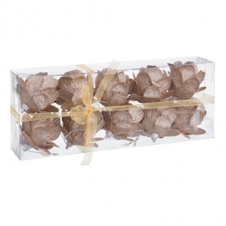10 palline ananas foam oro 6 x 6 x 6 cm