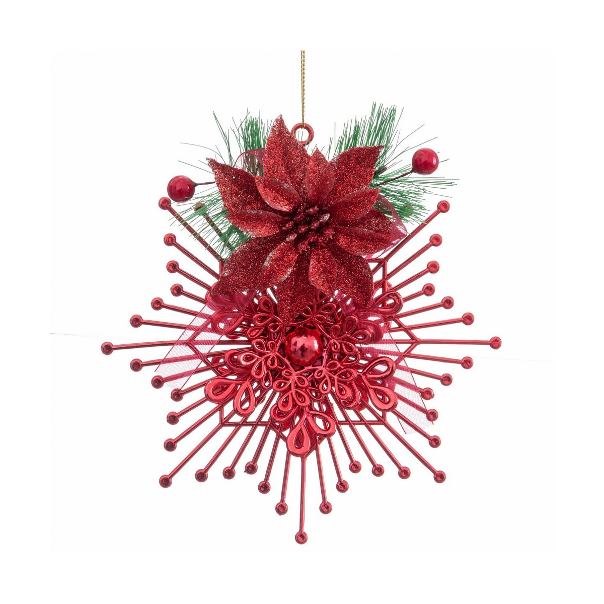 Pendente stelle rosso 15 cm