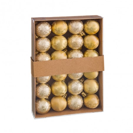 S 24 palline d'acqua plastica oro 3 x 3 x 3 cm