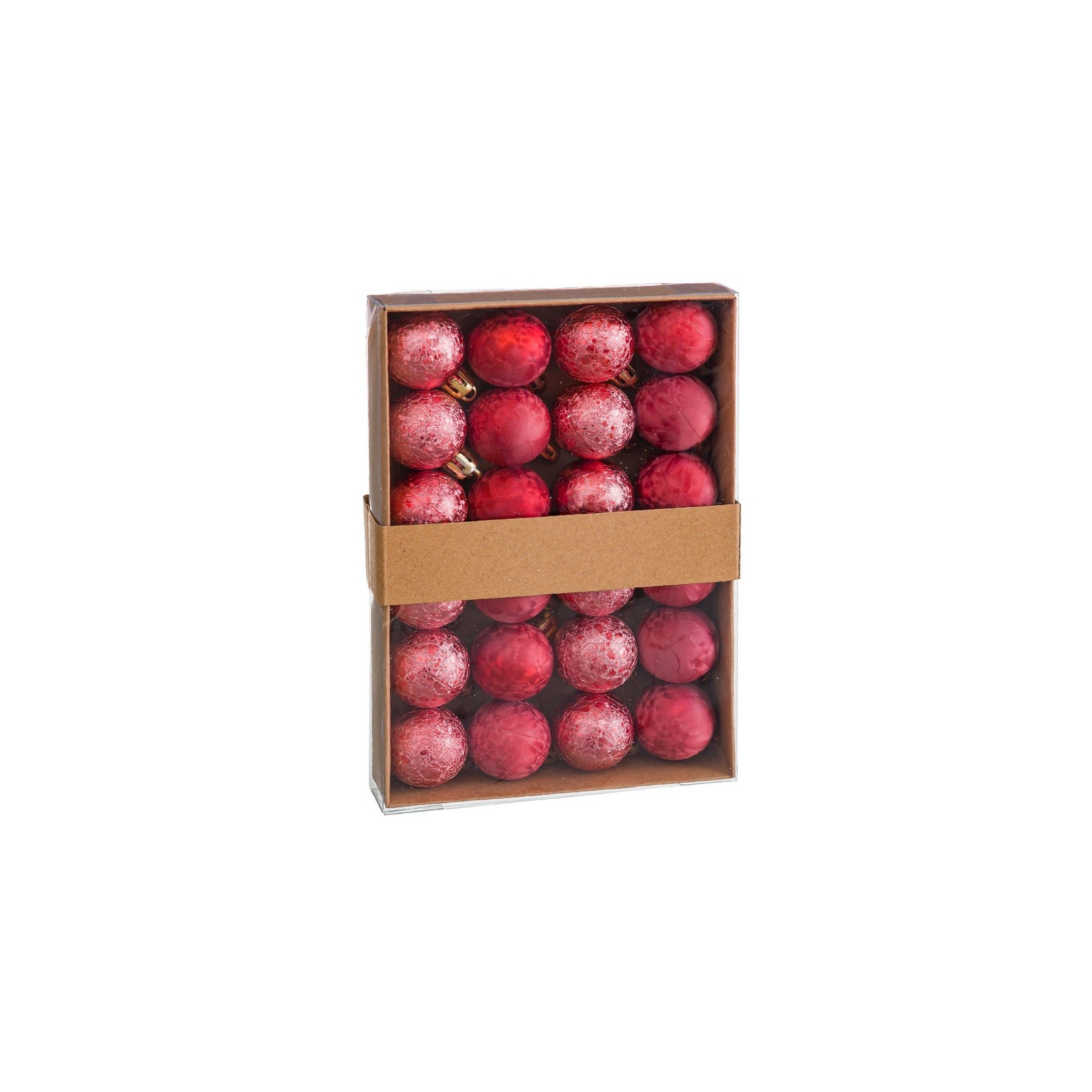 S 24 palline d'acqua plastica rossa 3 x 3 x 3 cm