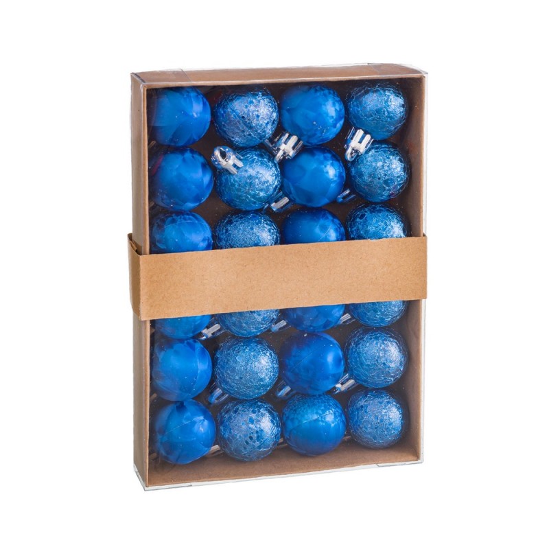 S 24 palle d'acqua plastica blu 3 x 3 x 3 cm