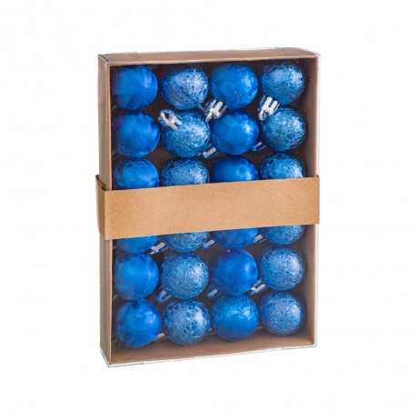 S 24 palle d'acqua plastica blu 3 x 3 x 3 cm