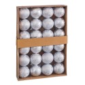 S 24 palline d'acqua plastica argento 4 x 4 x 4 cm