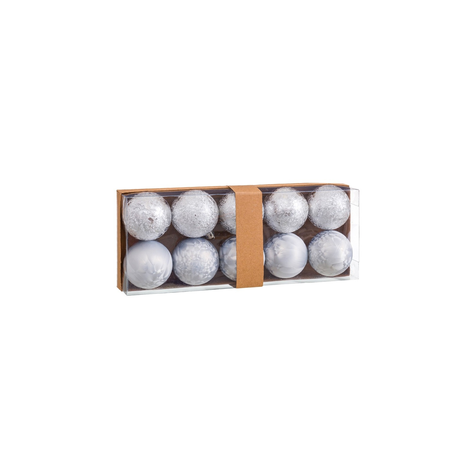 10 palline d'acqua plastica argento 5 x 5 x 5 cm